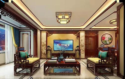 连云港住宅新中式风格装修，尽显奢华品味